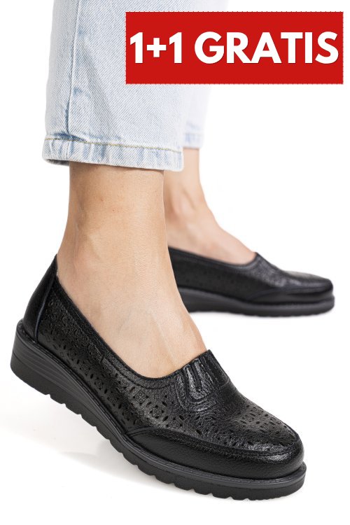 Pantofi negri piele naturala zspb8-2