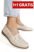 PANTOFI BEJ PIELE NATURALA ZSPB8-3