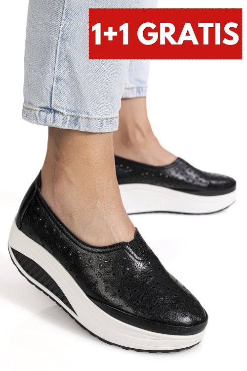 Pantofi negri piele naturala zspb7-1