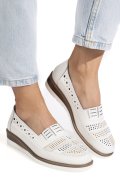 PANTOFI ALBI PIELE NATURALA ZSPB8-5