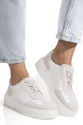 PANTOFI SPORT ALBI PIELE NATURALA FSP002538