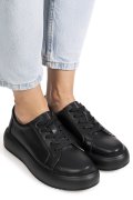 PANTOFI SPORT NEGRI PIELE NATURALA TSP-8083