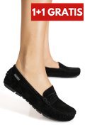 MOCASINI NEGRI PIELE NATURALA INTOARSA FSPL-XZL10