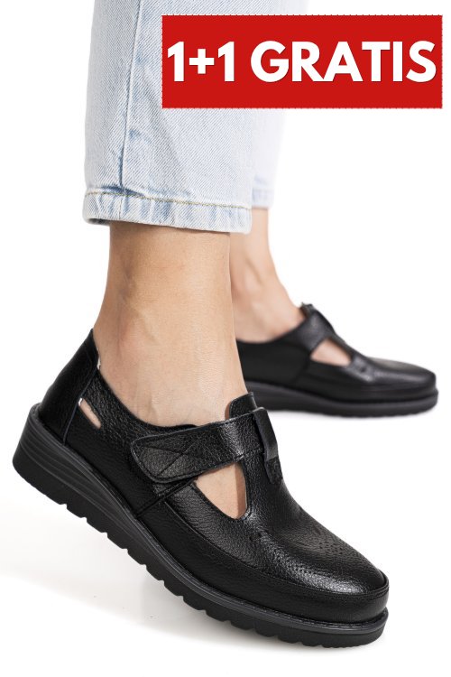 Pantofi negri piele naturala zbsp8-4