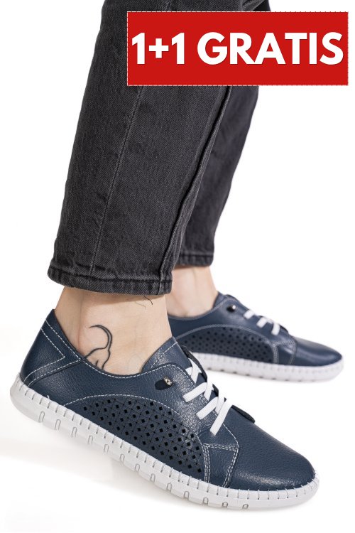 Pantofi navy piele naturala aspn6025