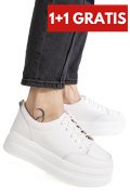 PANTOFI SPORT ALBI PIELE NATURALA 9SP881