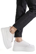 PANTOFI SPORT ALBI PIELE NATURALA 9SP881
