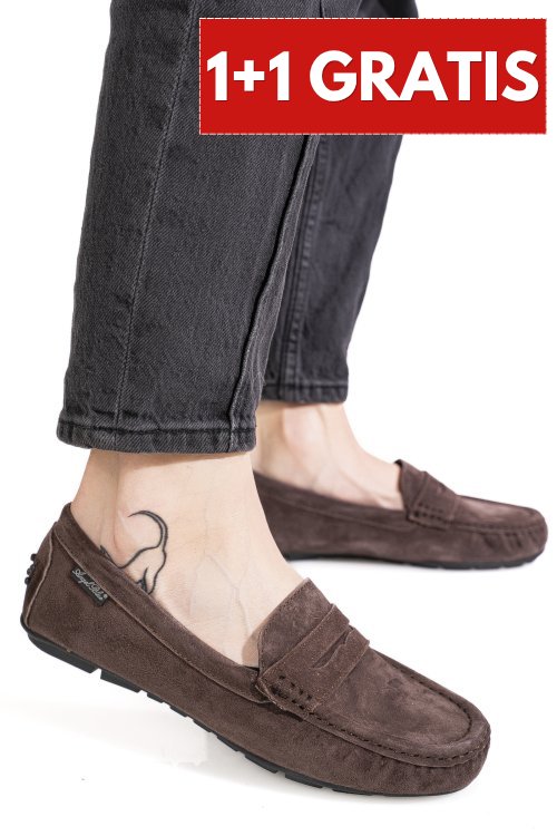 Mocasini maro piele naturala intoarsa fspl-xzl10