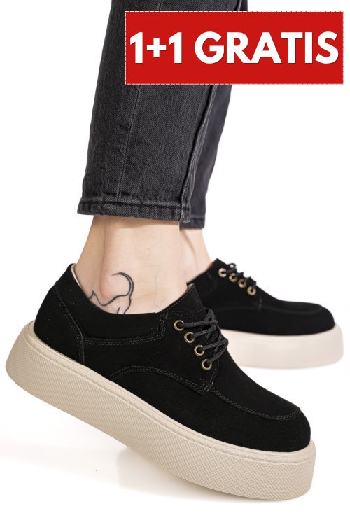 Pantofi black piele naturala intoarsa aspn2518