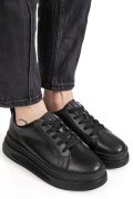 PANTOFI SPORT NEGRI PIELE NATURALA ASPW202326