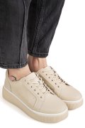 PANTOFI SPORT BEJ PIELE NATURALA NSPW-011