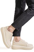 PANTOFI SPORT BEJ PIELE NATURALA NSPW-011