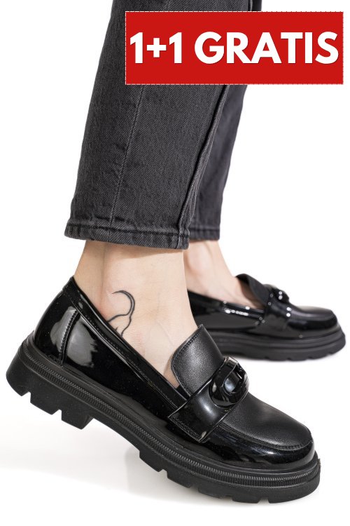 Mocasini black shining hsp3
