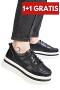 PANTOFI SPORT NEGRI PIELE NATURALA 9SP881