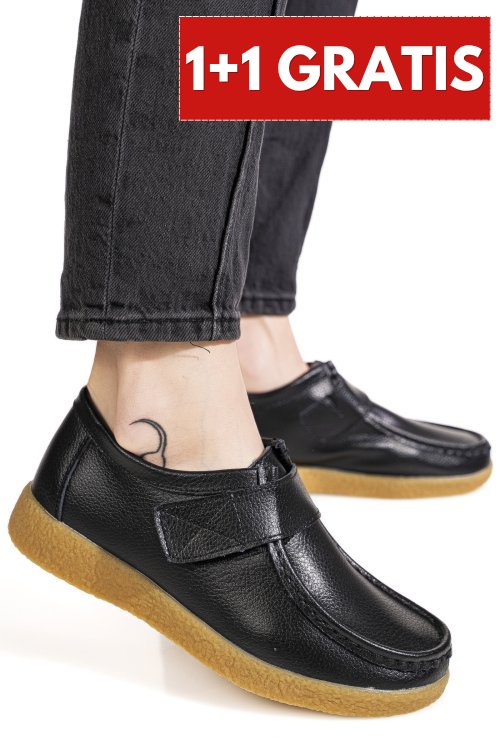 Pantofi negri piele naturala zspb5-1