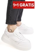 PANTOFI SPORT ALBI PIELE NATURALA ASPN2529