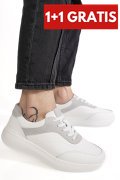 PANTOFI SPORT ALBI PIELE NATURALA FSP001-968