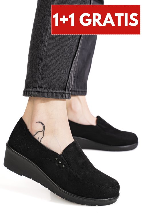 Pantofi black suede 7sp031
