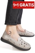 MOCASINI GRI PIELE NATURALA 2SP070
