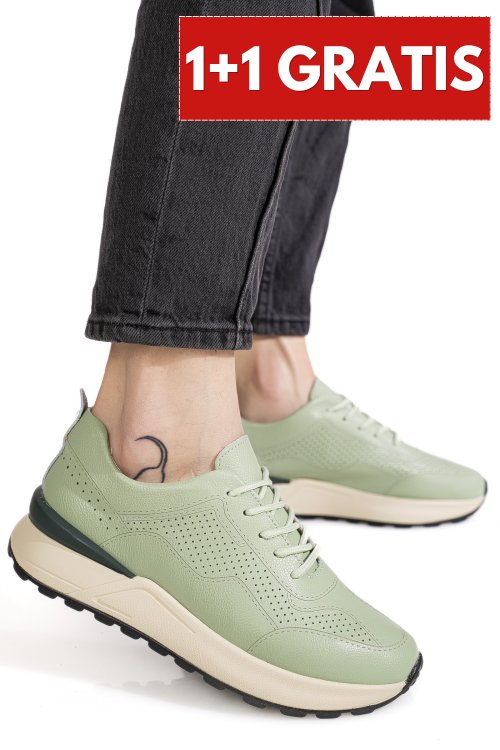 Pantofi sport green piele naturala aspn368