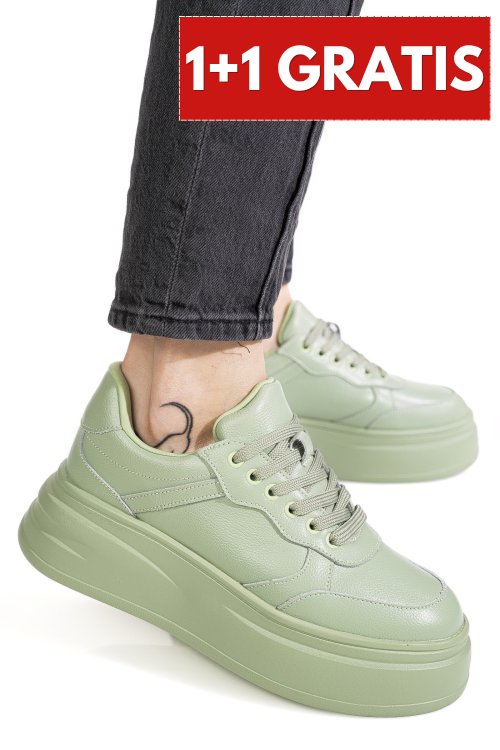 Pantofi sport verzi piele naturala aspn2529
