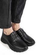 PANTOFI SPORT NEGRI PIELE NATURALA TSP-9016
