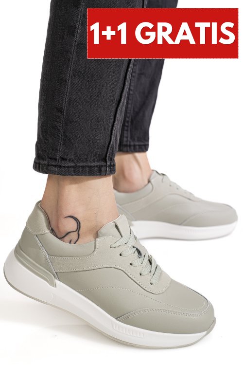 Pantofi sport olive piele naturala fsp001-968