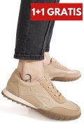 PANTOFI SPORT BEJ PIELE NATURALA FSP002-537