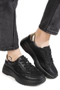 PANTOFI SPORT NEGRI PIELE NATURALA TSP2820