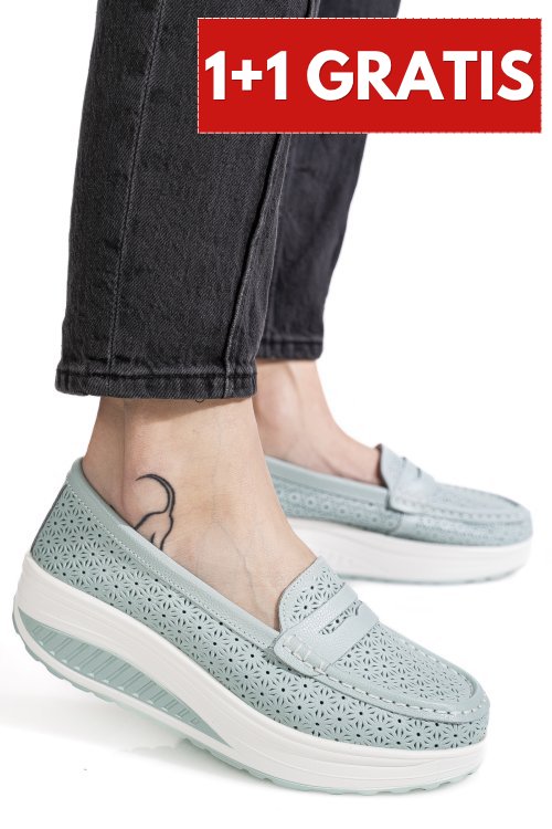 Mocasini green piele naturala asp369
