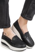 MOCASINI BLACK PIELE NATURALA ASP369