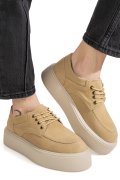 PANTOFI BEIGE PIELE NATURALA INTOARSA ASPN2518