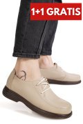 MOCASINI BEJ PIELE NATURALA 8SP055