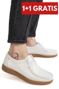 MOCASINI ALBI PIELE NATURALA ZSPB192