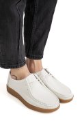 MOCASINI ALBI PIELE NATURALA ZSPB192