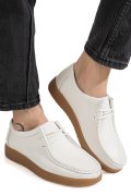 MOCASINI ALBI PIELE NATURALA ZSPB192