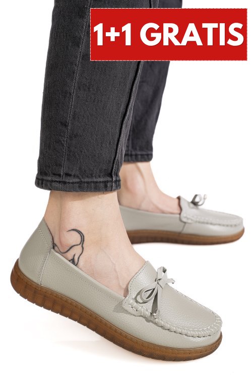 Mocasini gri piele naturala 7sp2023