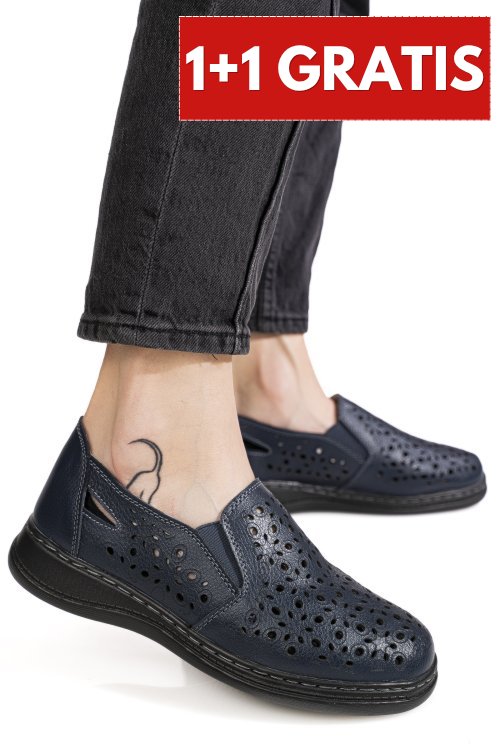 Pantofi navy piele naturala zspb6-1