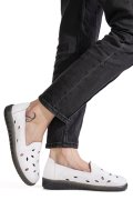 MOCASINI ALBI PIELE NATURALA 2SP070