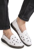 MOCASINI ALBI PIELE NATURALA 2SP070