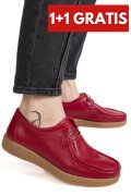 MOCASINI ROSII PIELE NATURALA ZSPB191