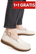 MOCASINI BEJ PIELE NATURALA 7SP2003