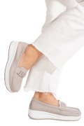 MOCASINI GRI PIELE NATURALA ASPN2208