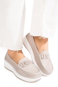 MOCASINI GRI PIELE NATURALA ASPN2208