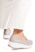 MOCASINI GRI PIELE NATURALA ASPN2208