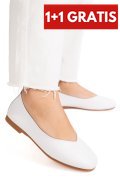 BALERINI ALBI PIELE NATURALA ASPN9178