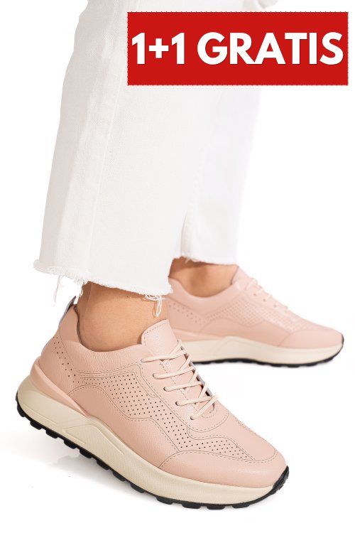 Pantofi sport pink piele naturala aspn368