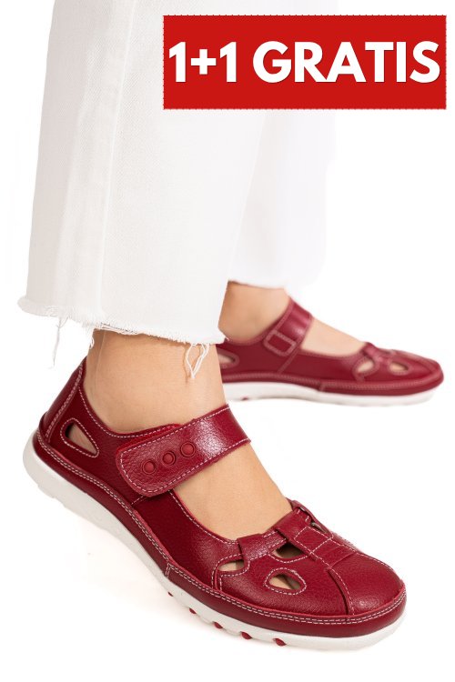 Espadrile rosii piele naturala 5sp131