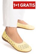 BALERINI GALBENI PIELE NATURALA ASPN806