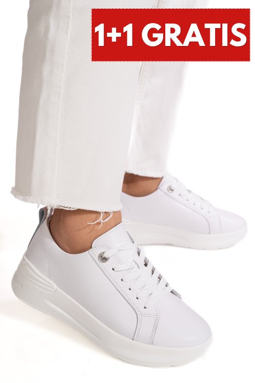 Pantofi sport albi piele naturala aspw2023-21